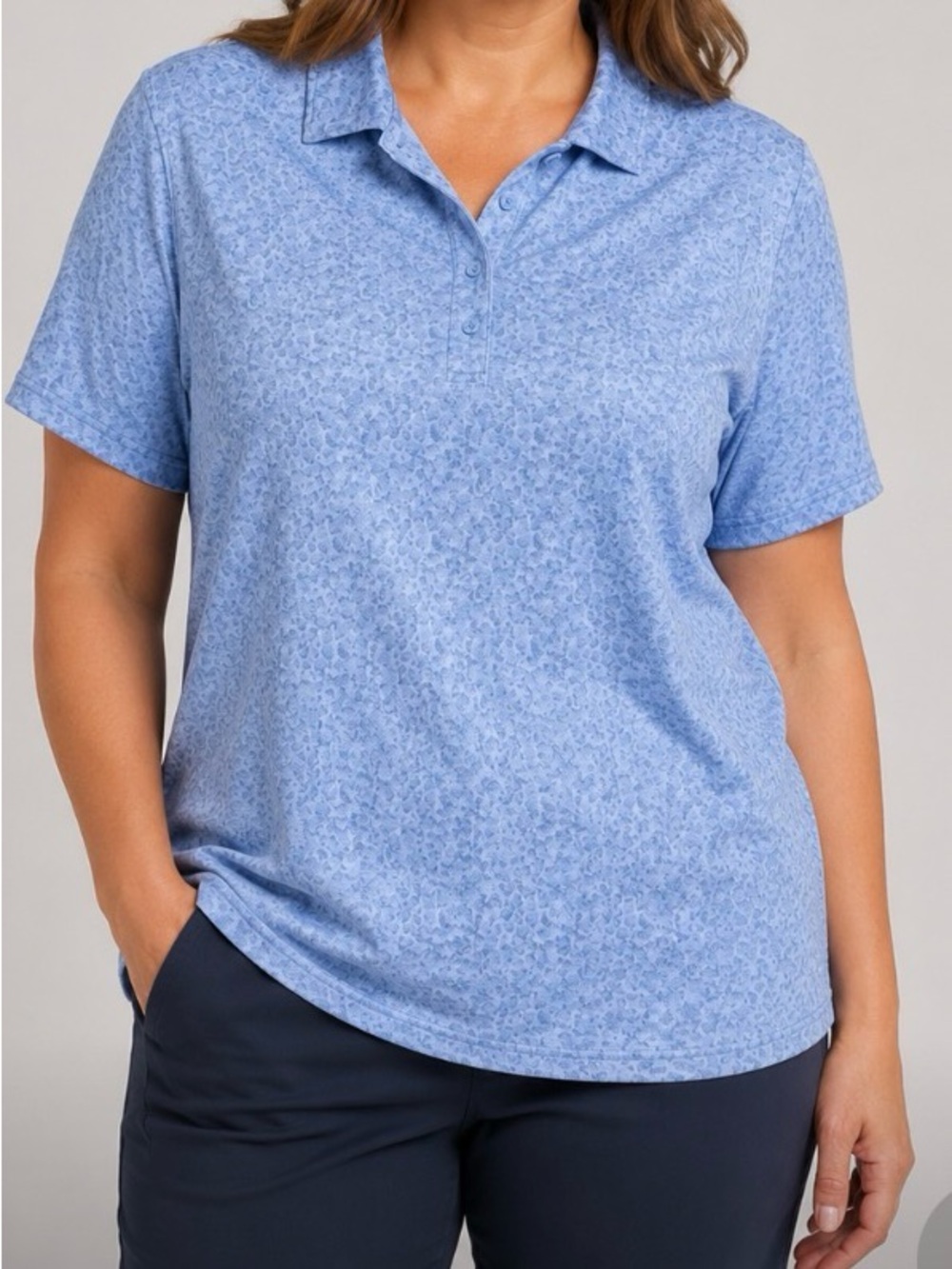 FootJoy Women's Blue Animal Print Polo